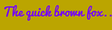 Image with Font Color 7400FF and Background Color BBA500